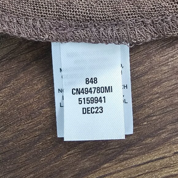 NWT!! Caslon Lightweight Twist Front V-Neck Tee T-Shirt  M, Coffee Bean - Picture 7 of 9